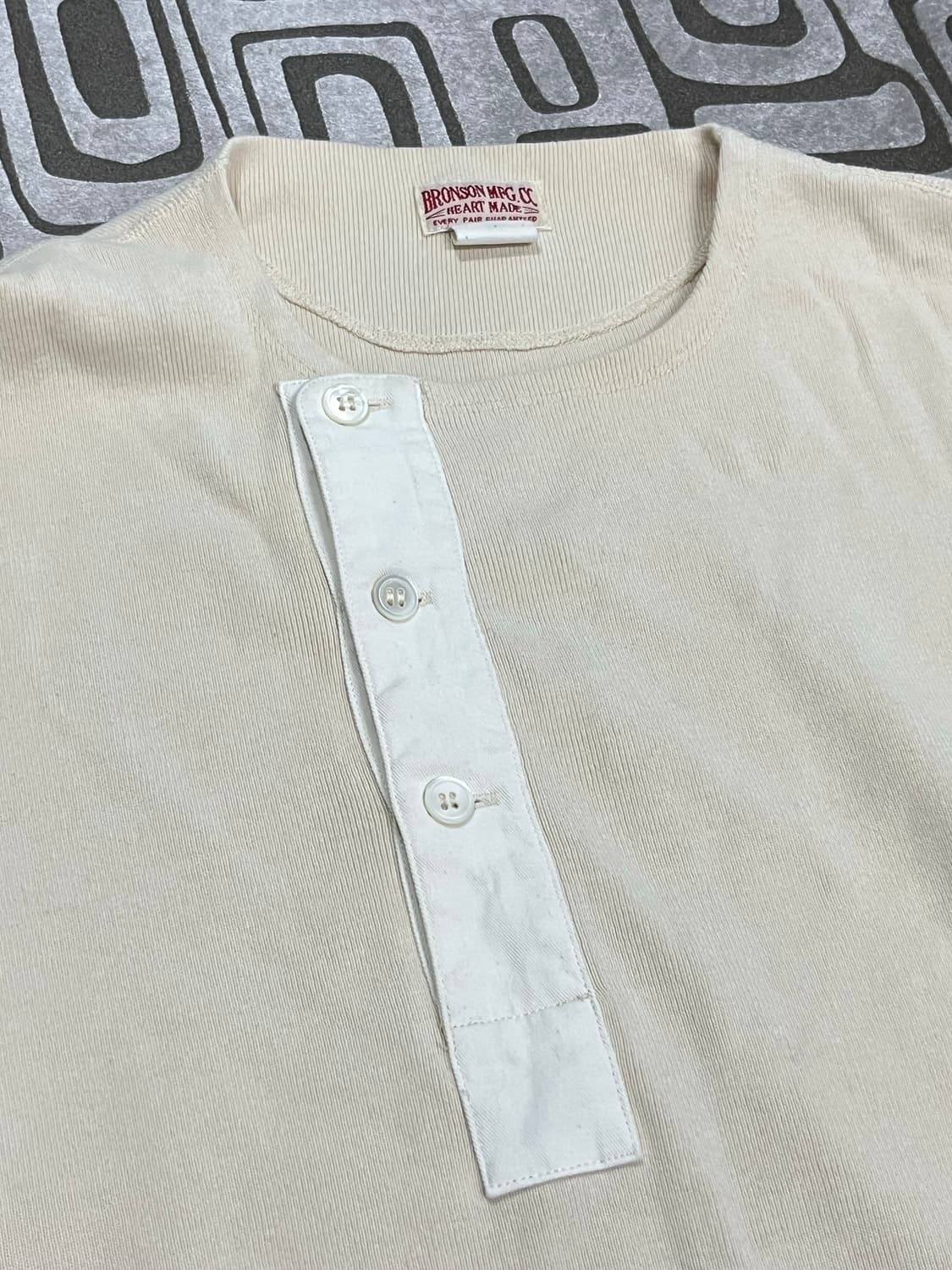 브론슨 14oz 사이드 클로징 헨릭넥 크림 M 상품이미지2