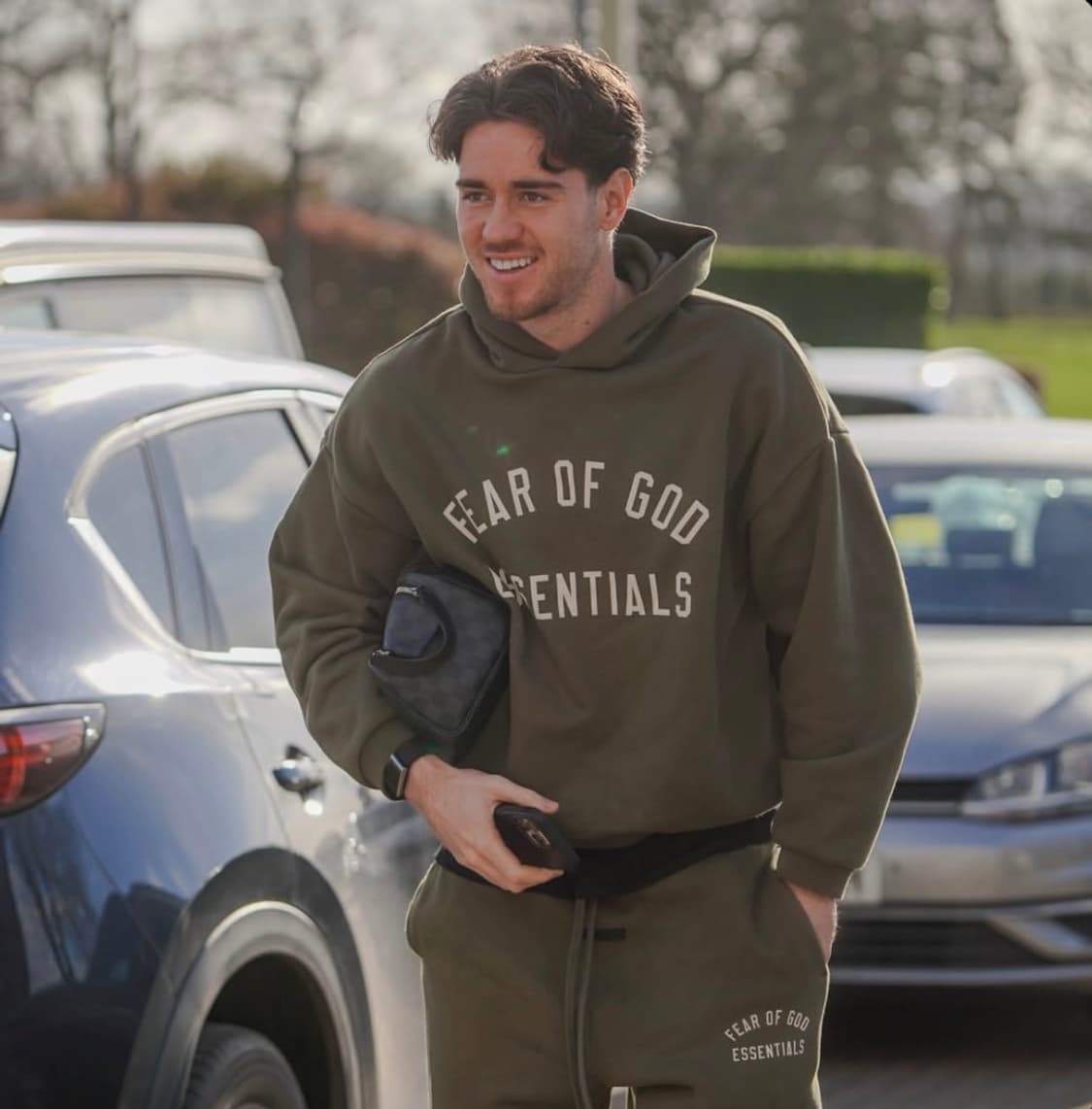 (새상품 L) 피어오브갓 에센셜 플리스 후드티 밀리터리 상품이미지2