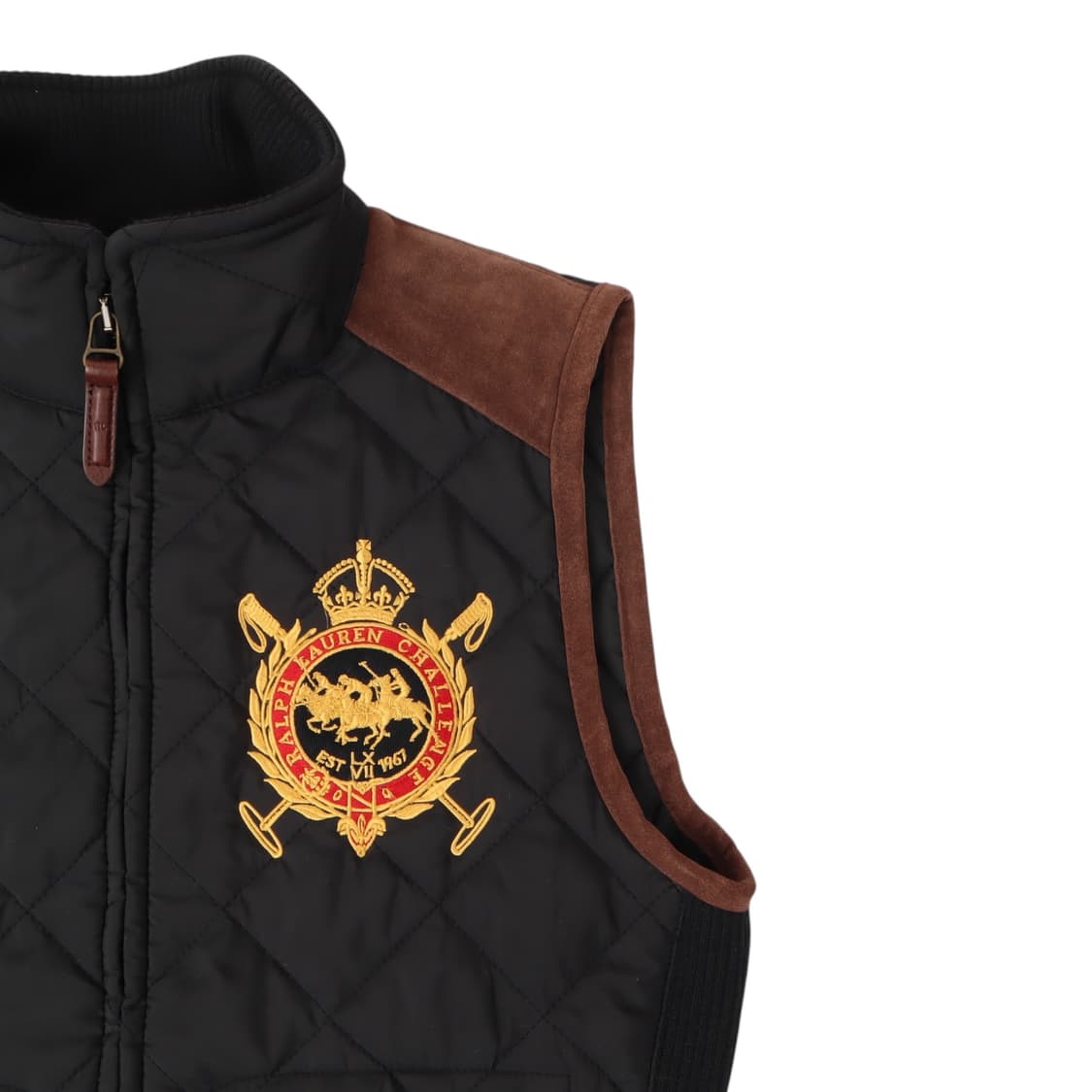 폴로 랄프로렌 크레스트폴로 스웨이드 퀄팅 베스트 상품이미지3