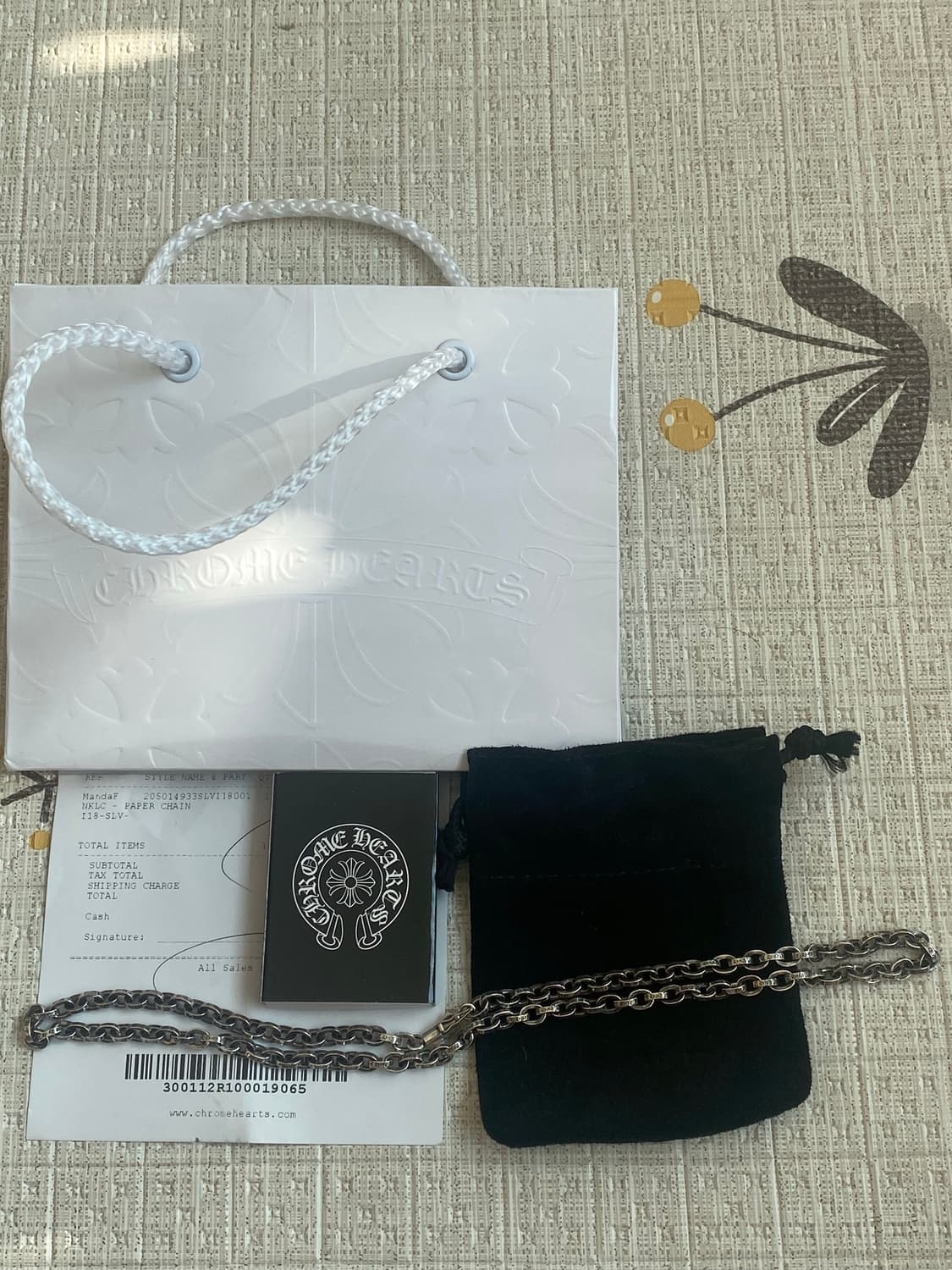 (새제품) 크롬하츠 페이퍼체인 18인치 상품이미지1