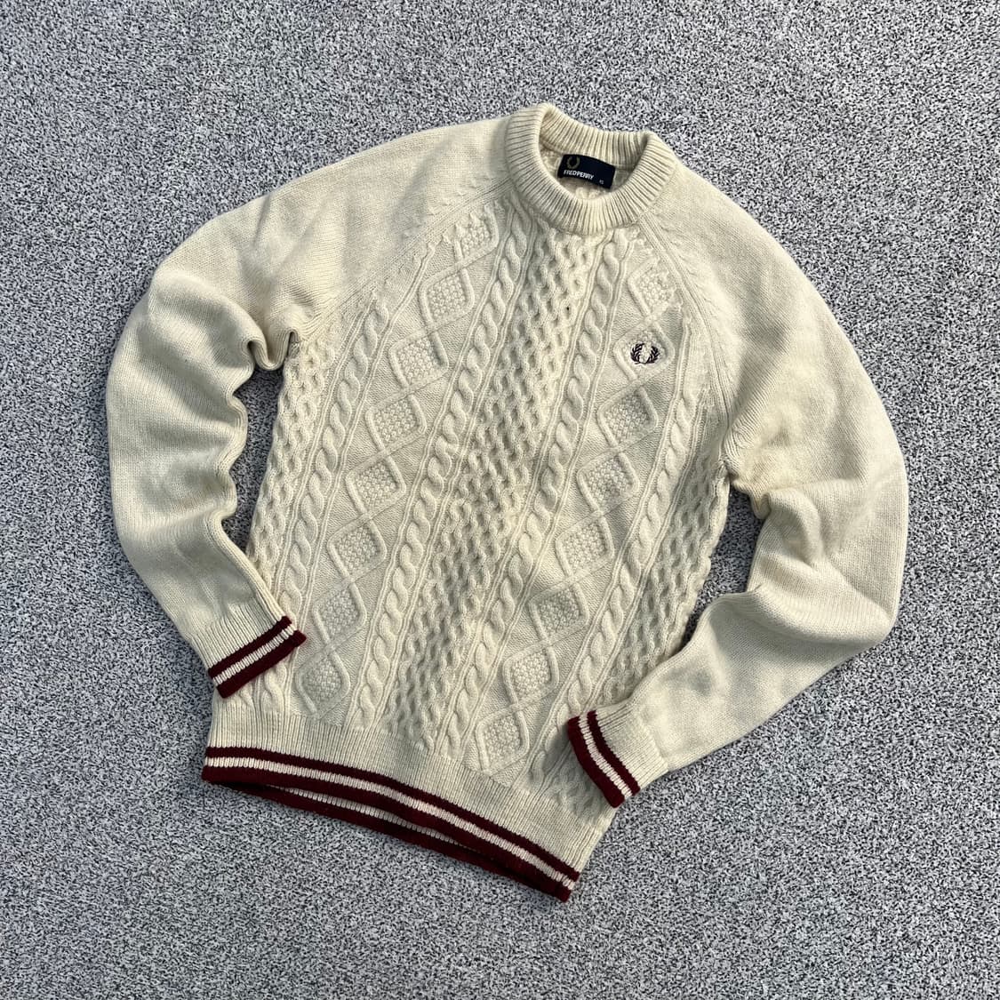 XS 프레드페리 케이블 니트 0403M 상품이미지1