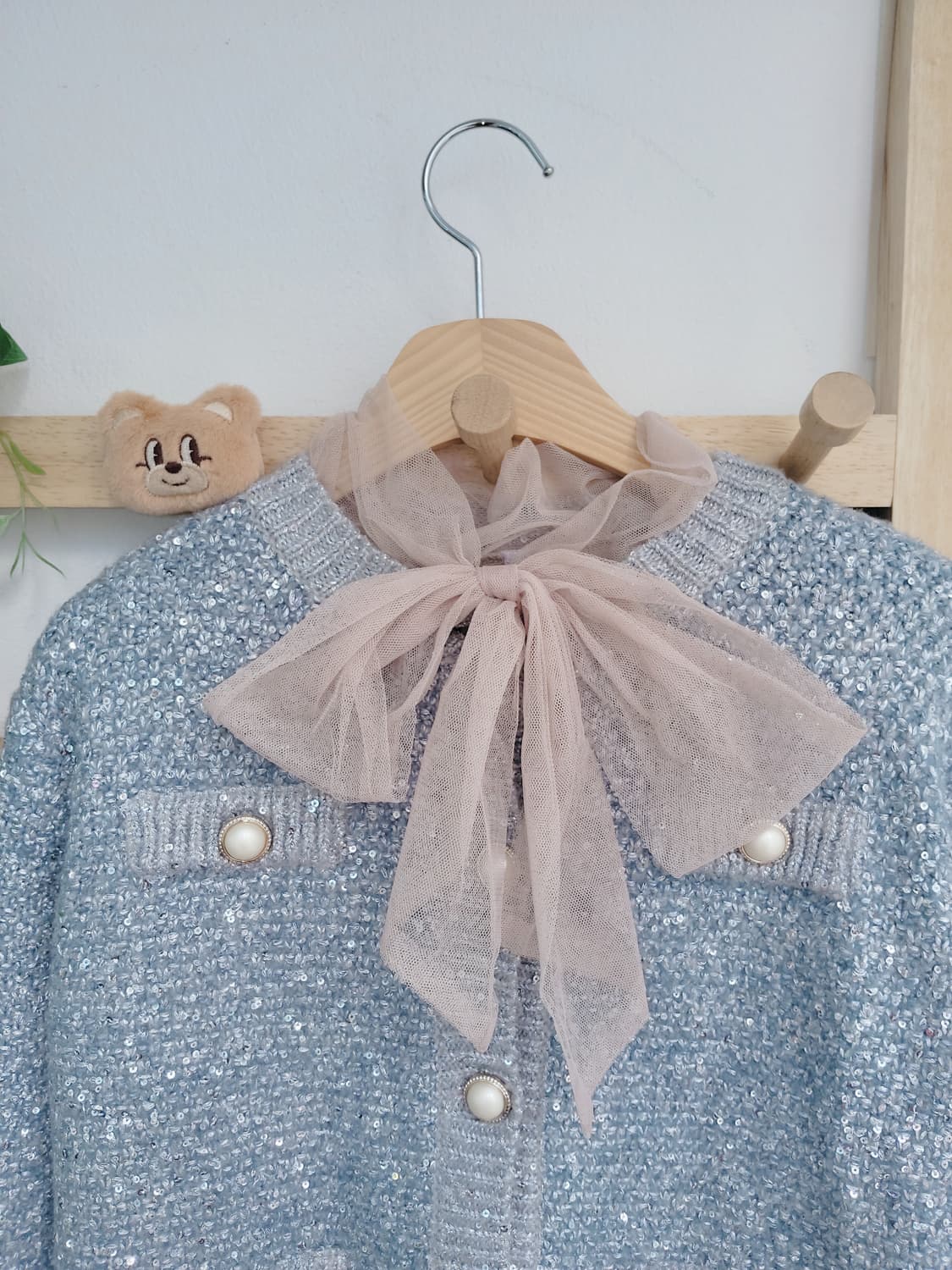 마리끌레르 스팽글 트위드 가디건 상품이미지2