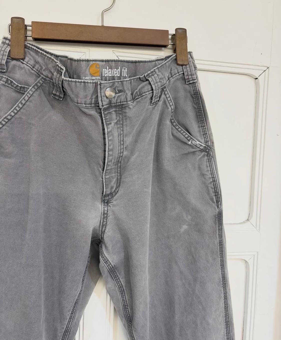 여성 추천 사이즈!! 칼하트 빈티지 그레이 싱글니 카펜터 팬츠 상품이미지8