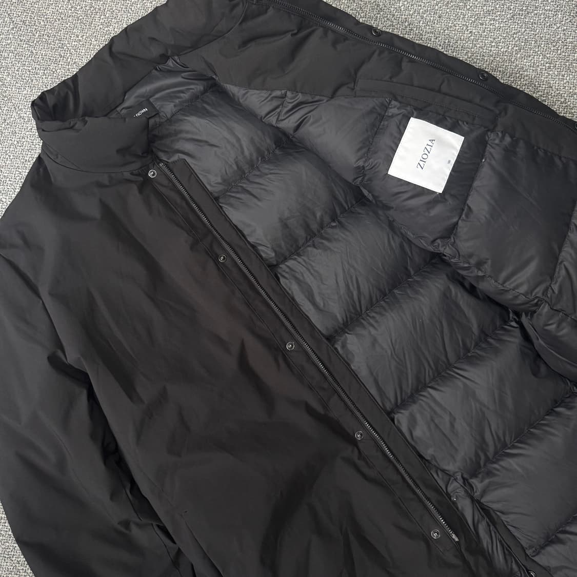 지오지아 블랙 구스 다운 코트 상품이미지3