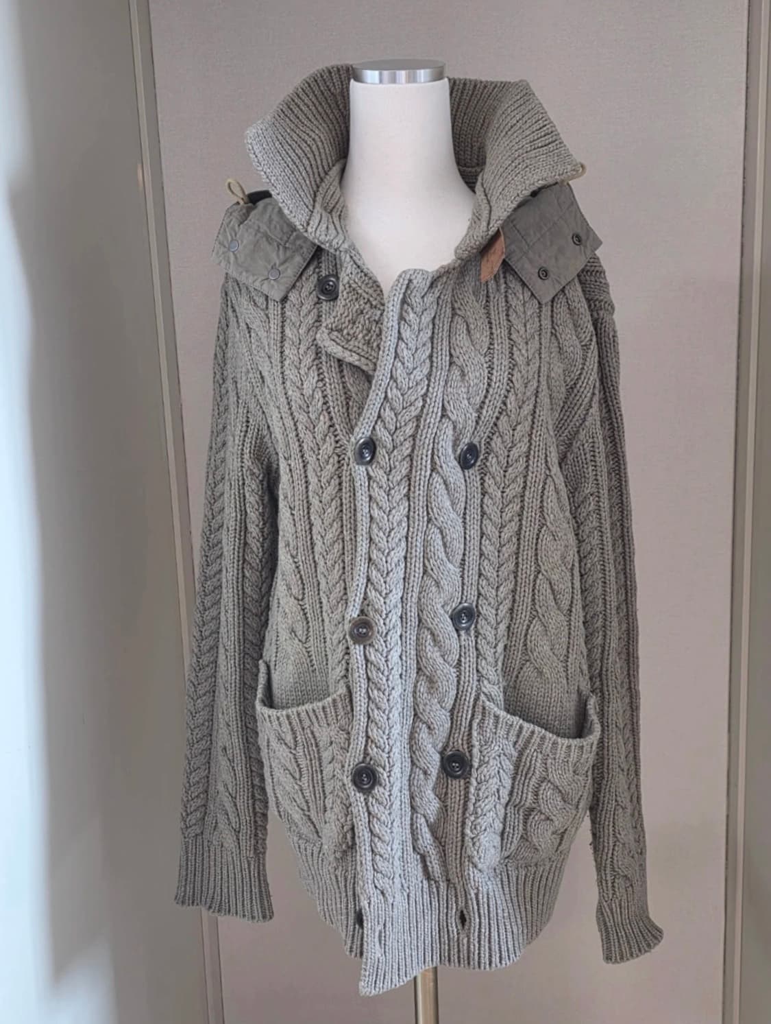 C.p. Company 모리 꽈배기 니트 가디건 상품이미지1