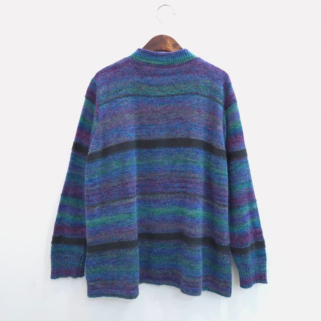 울혼방 스트라이프 가디건 일본빈티지 상품이미지9