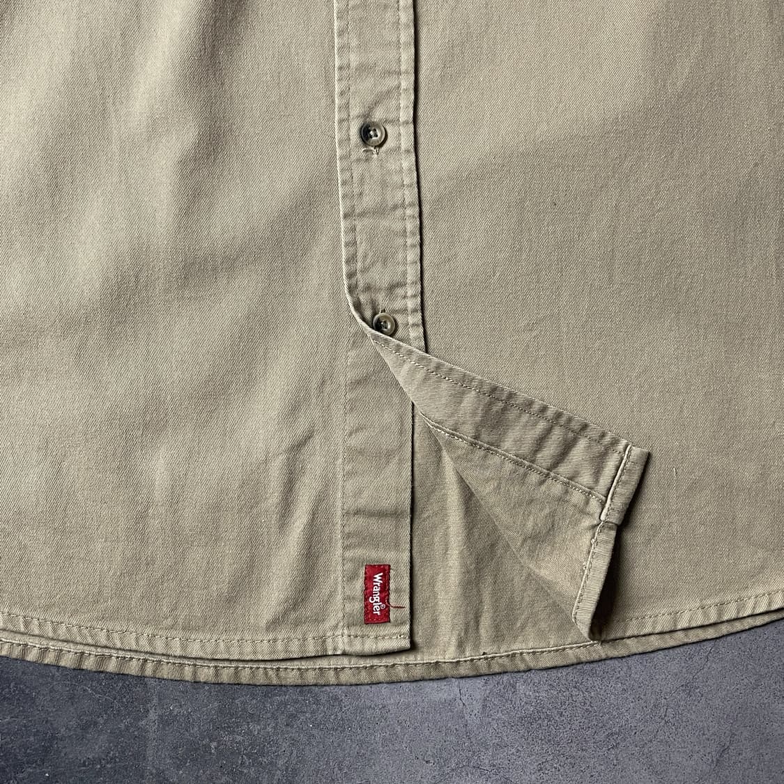 WRANGLER 랭글러 빈티지 베이지 코튼셔츠 A00422 상품이미지4