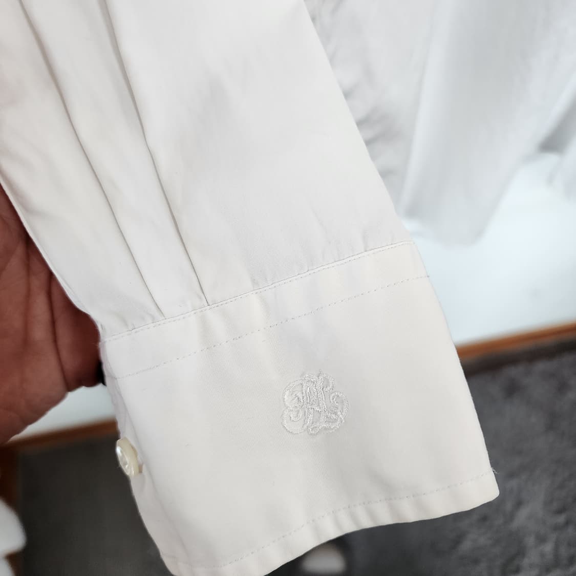 폴로 랄프로렌 화이트 헨리넥 셔츠 상품이미지2