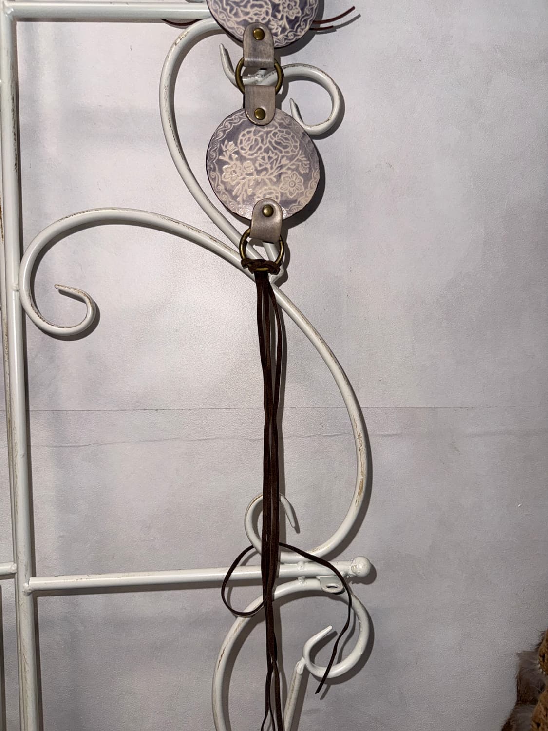 Mute lavender oriental flower strap belt 상품이미지5