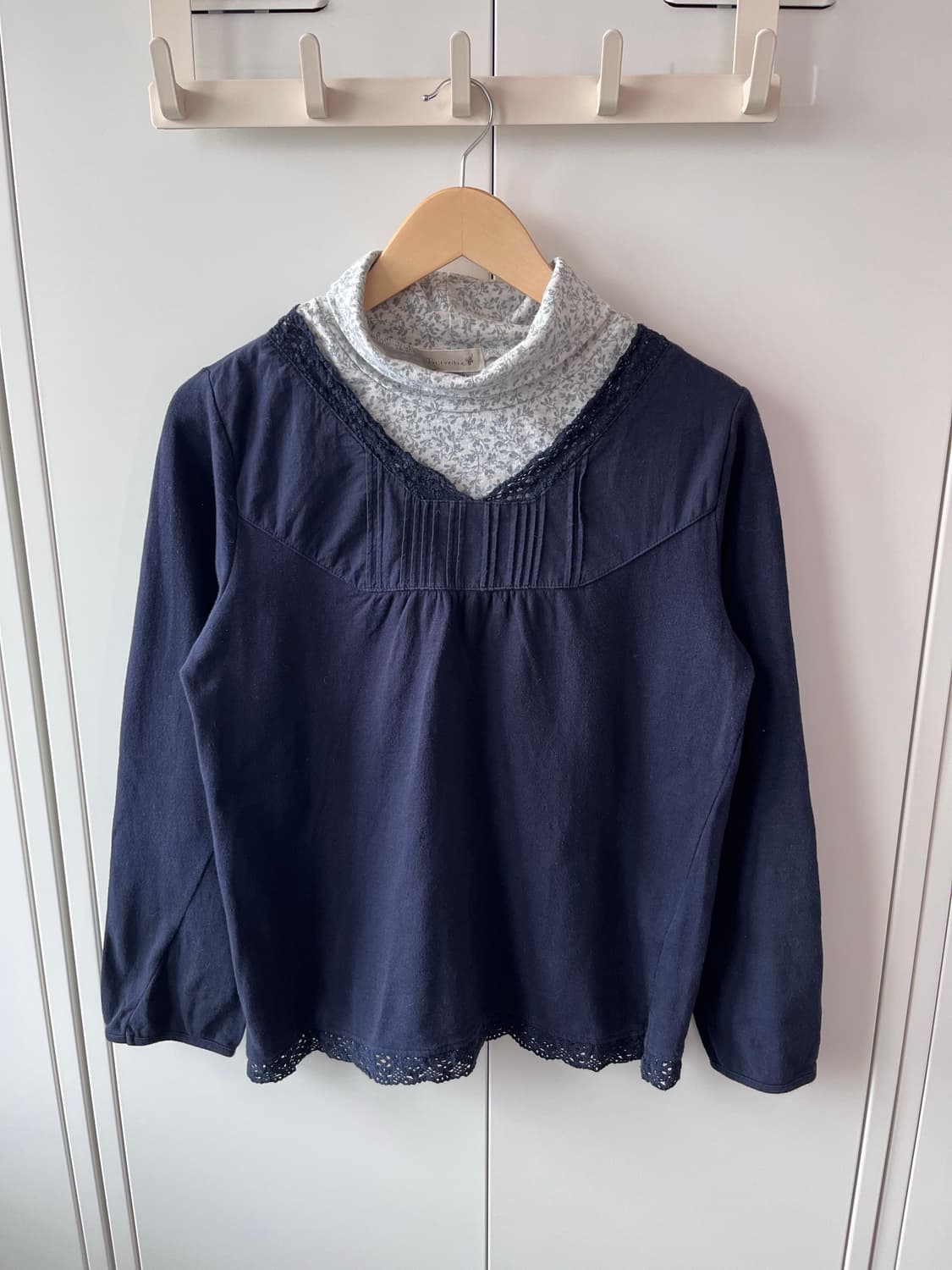 잔꽃 레이어드 목폴라 긴팔 롱 슬리브 상품이미지8