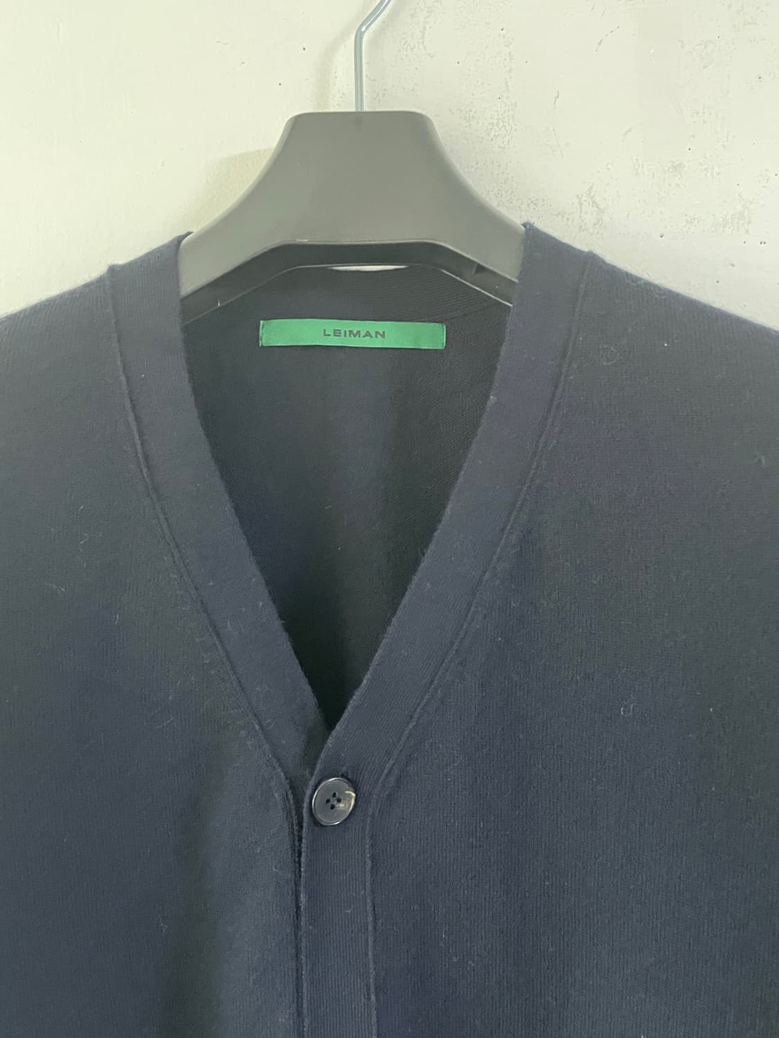 LEIMAN 프리미엄 메리노울100 가디건 네이비 새상품 상품이미지2