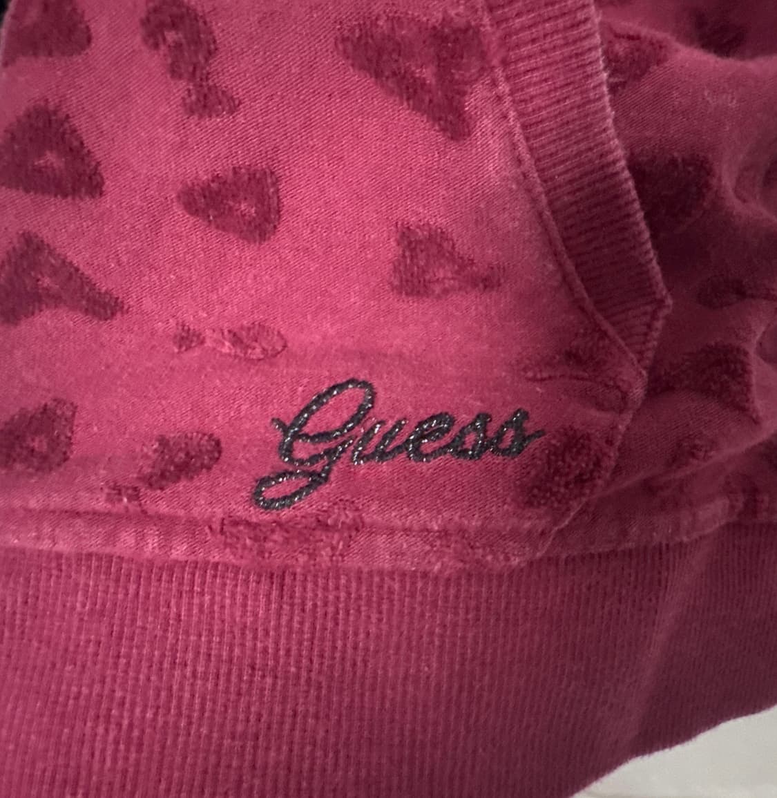 게스 빈티지 애니멀 Y2k 와인 후드집업 상품이미지6