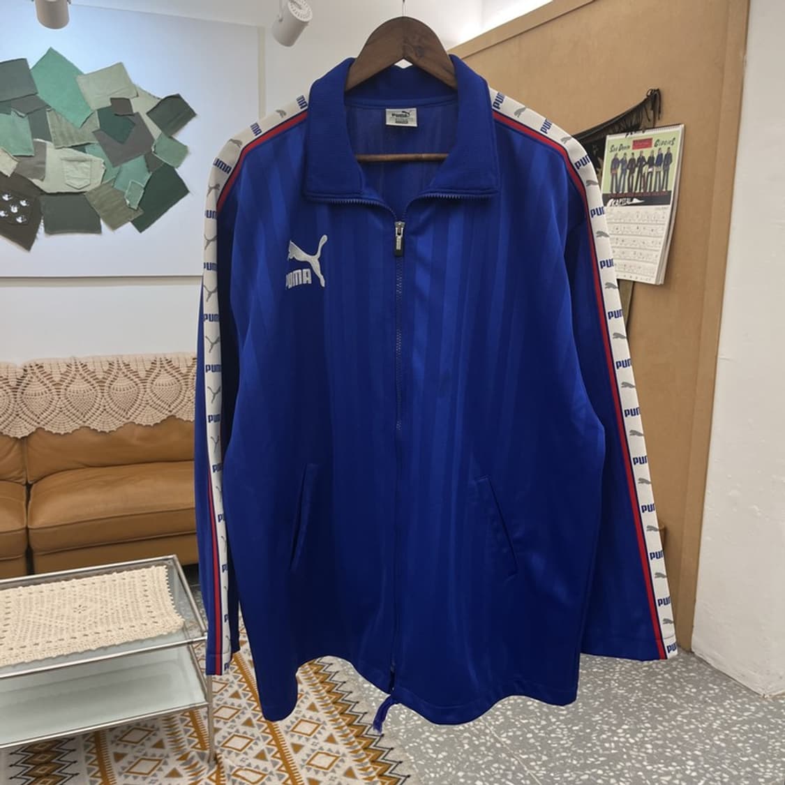 푸마 재팬 올드스쿨 레트로 펑크 빅로고 져지 집업 XL C11172 상품이미지3
