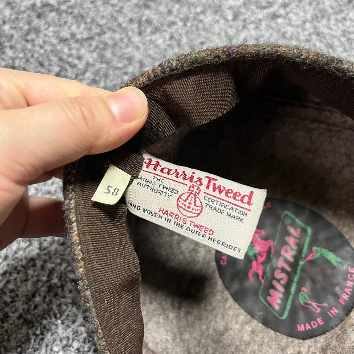 해리스트위드 헤링본 헌팅캡 브라운 모자 상품이미지3