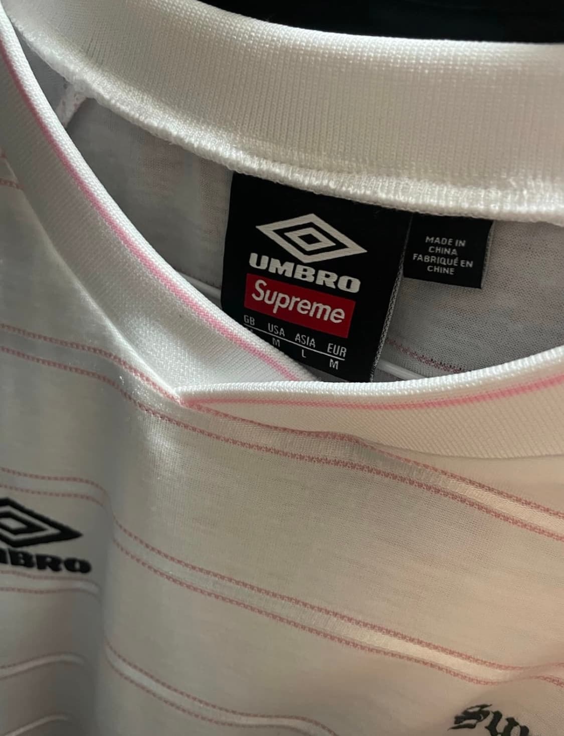 슈프림x엄브로 져지 반팔 M 상품이미지3