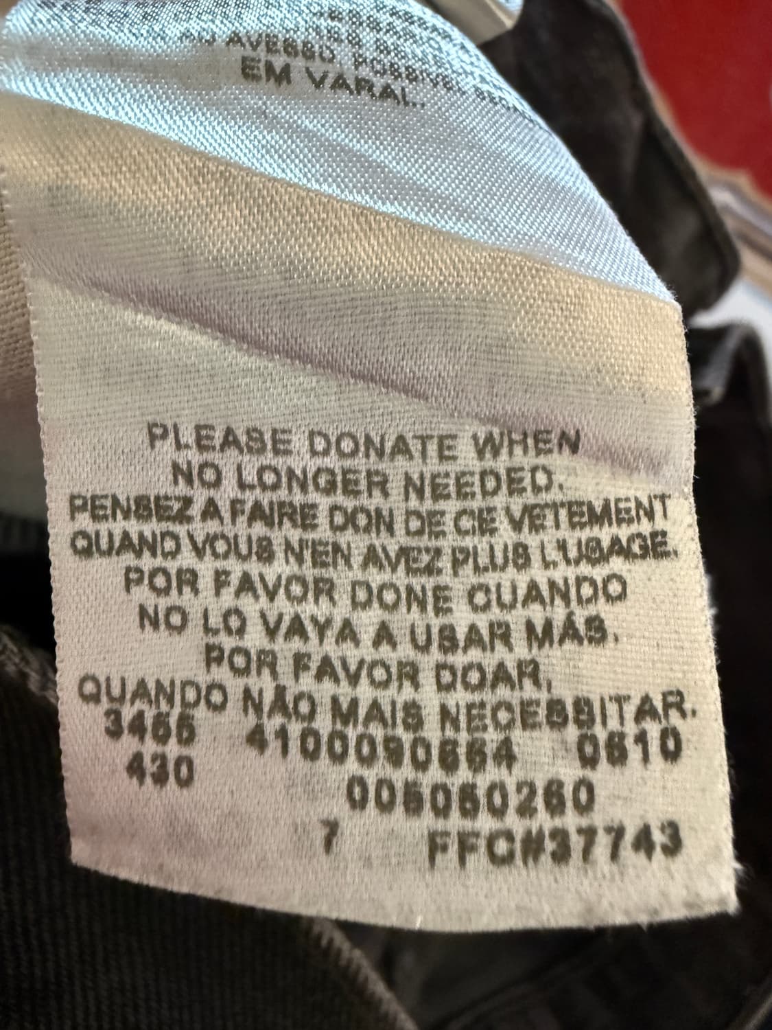 리바이스 505 흑청 33/32 워싱 상품이미지6