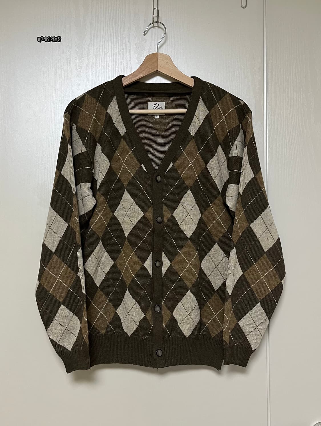 니들스 아가일 가디건 / S (95–100) 상품이미지1