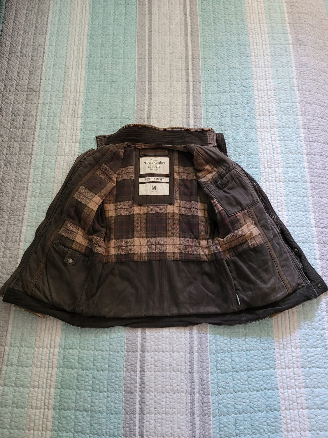 아베크롬비 Abercrombie 레드필드 왁스드 밀리터리 야상자켓 M 상품이미지6