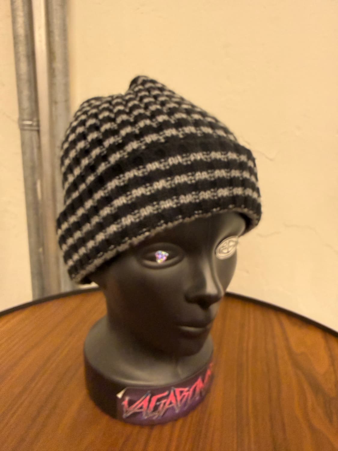 블랙 스트라이프 니트비니 상품이미지4