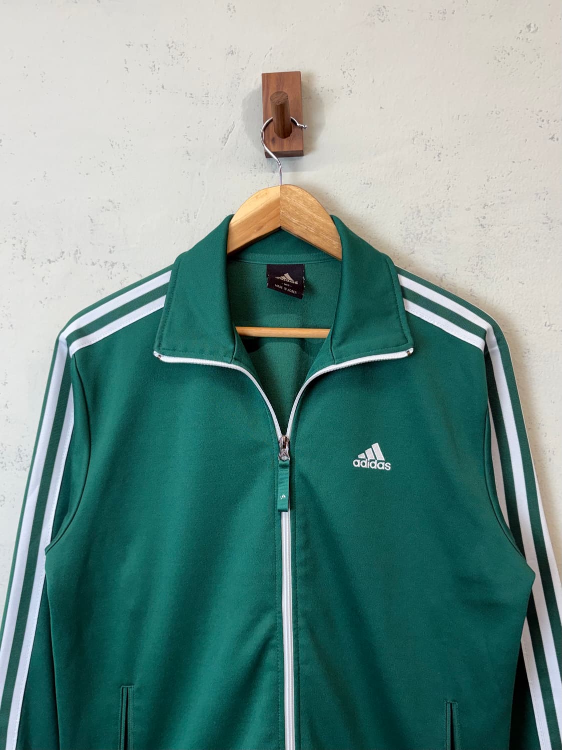 아디다스 빈티지 삼선 트랙탑 져지 그린 상품이미지4