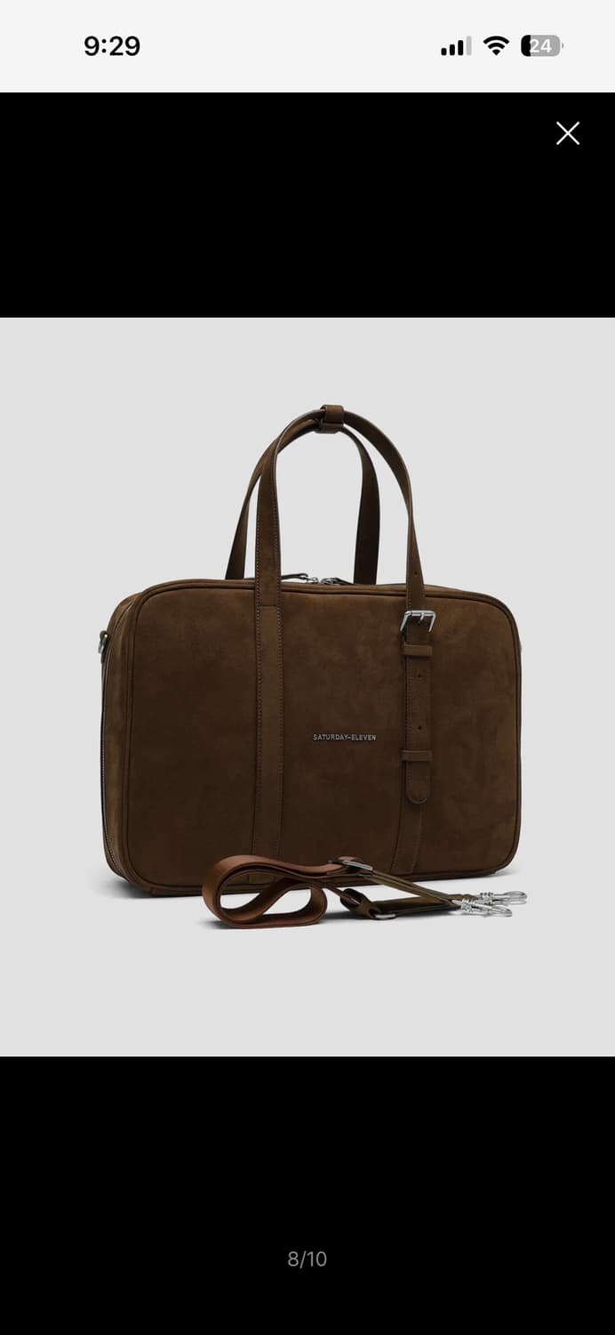 26SS 새상품) 세러데이일레븐 스웨이드 토트백 / 브라운 상품이미지5