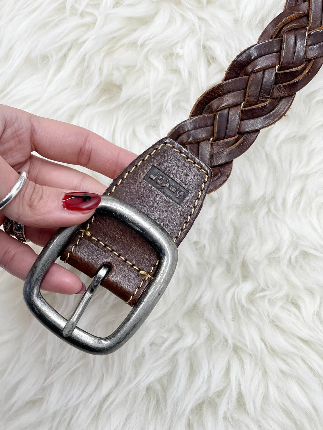 리바이스 리얼레더 위빙 버클 벨트 상품이미지6