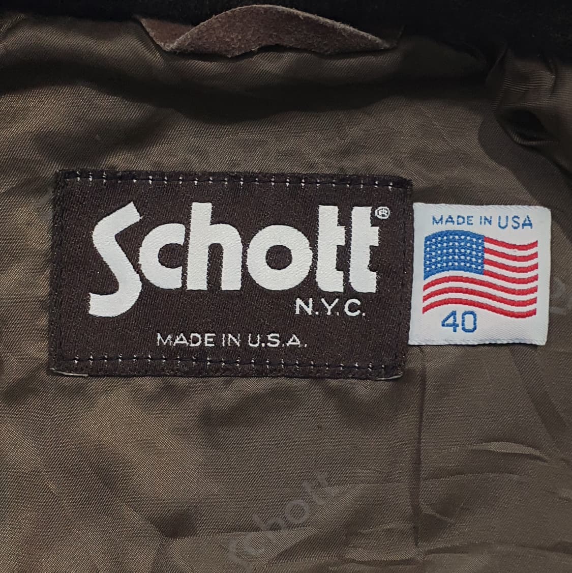 schott 빈티지 스웨이드 블루종 봄버 자켓 (100~105) 상품이미지9