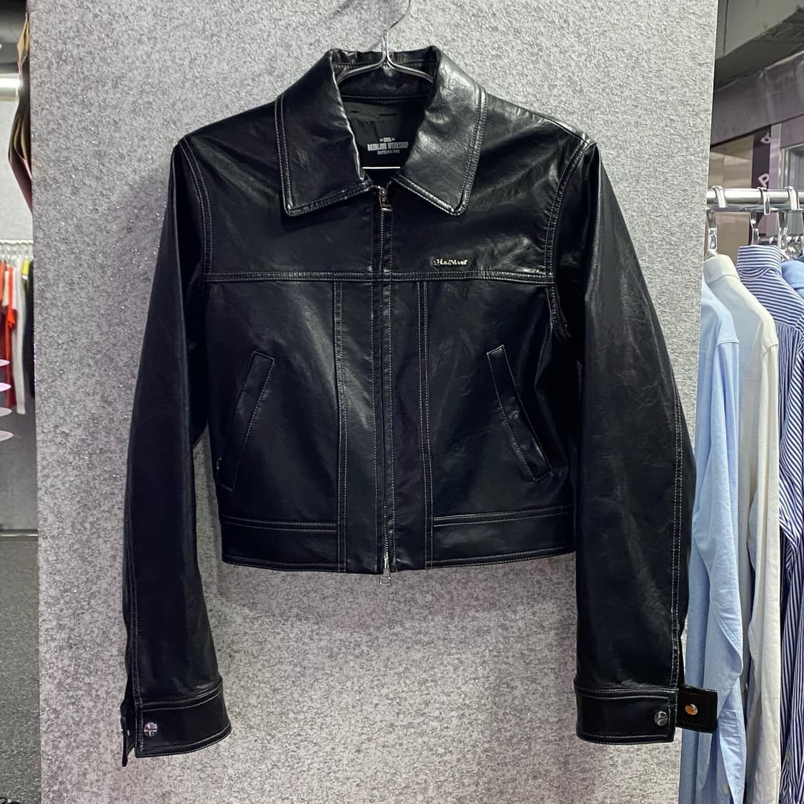 배드블러드 은장 레더 트러커 자켓 B3176 상품이미지2