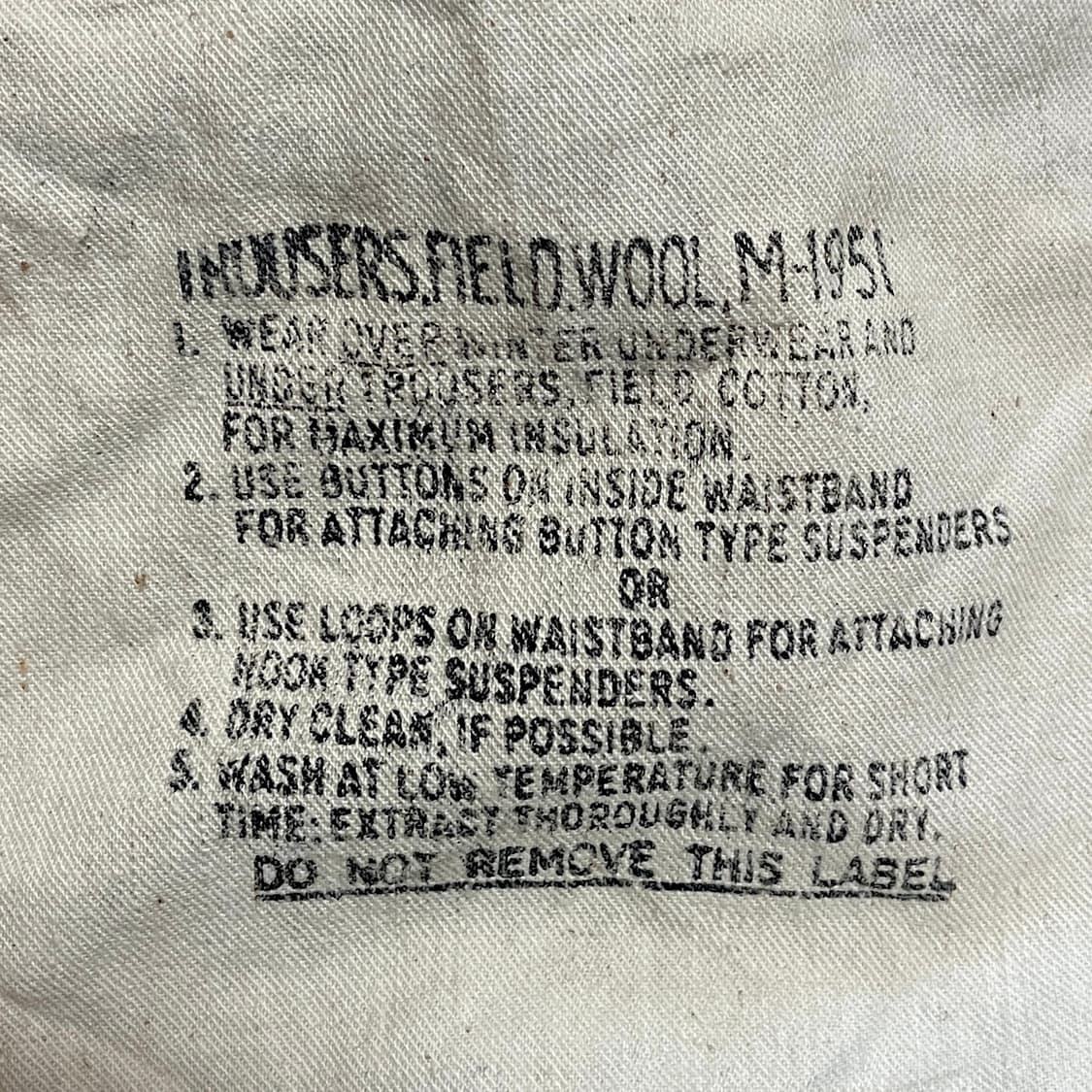 1951s U.S. Army 울 개버딘 트라우저 상품이미지7