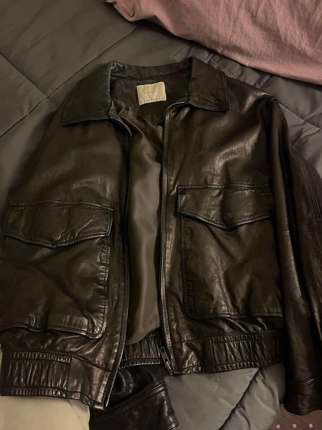 램스킨 워싱 레더자켓 상품이미지6