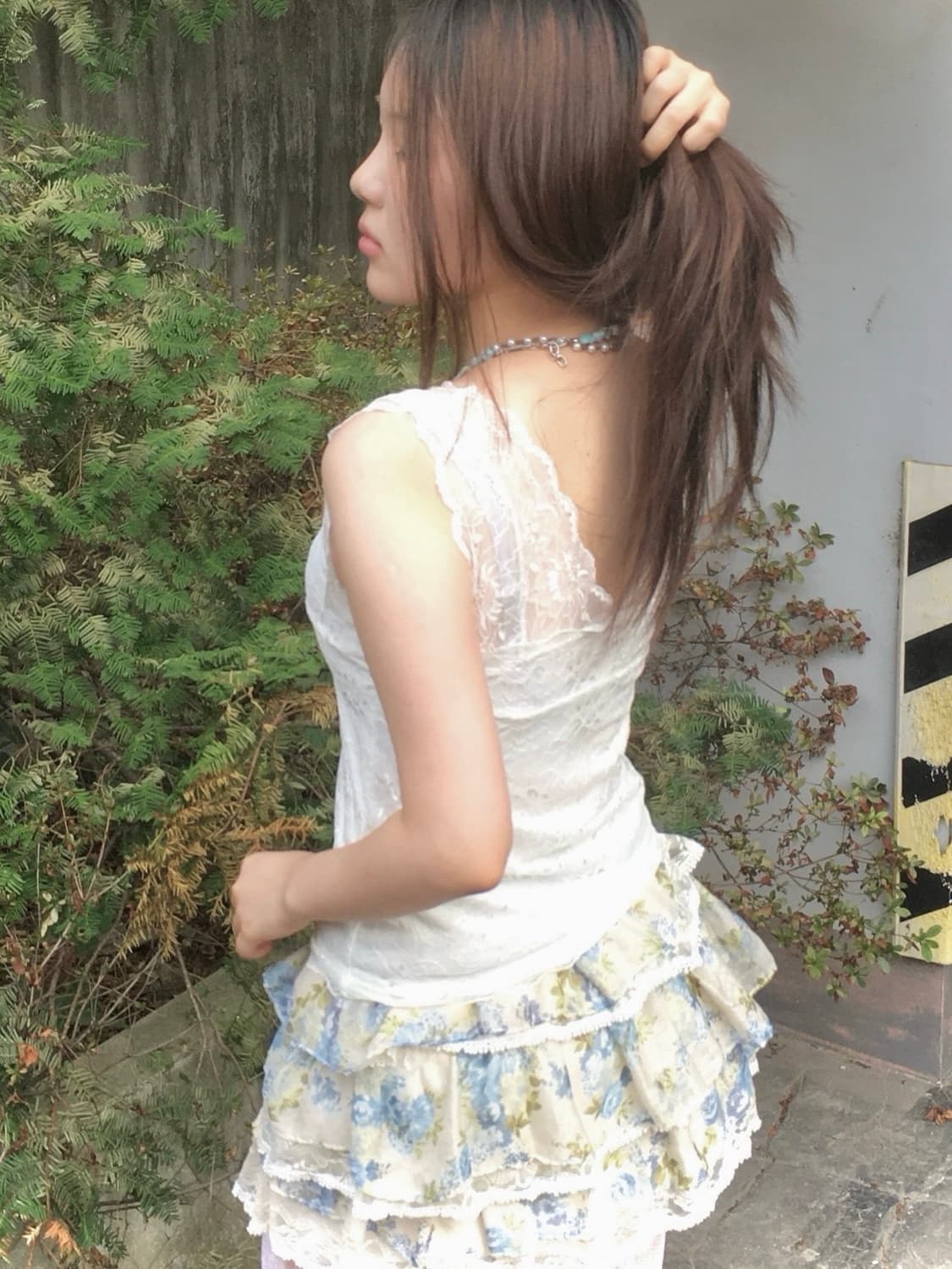 화이트 레이스 슬리브리스 상품이미지3