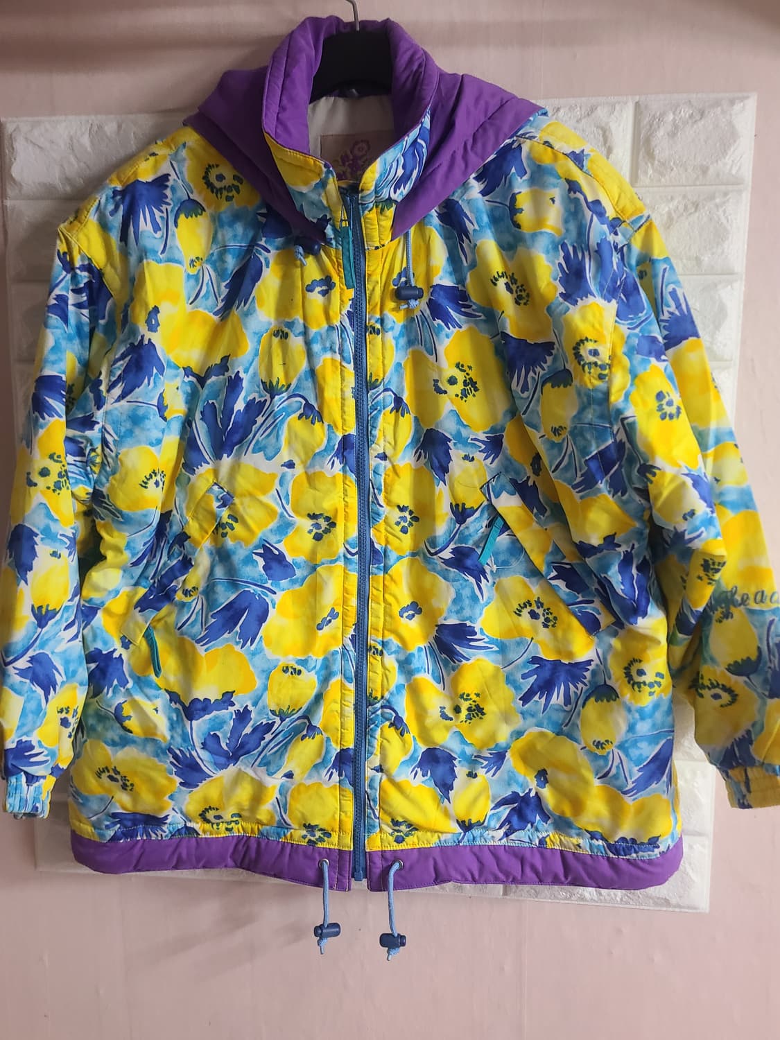 90s 일본판 HEAD 플라워 패딩 상품이미지1