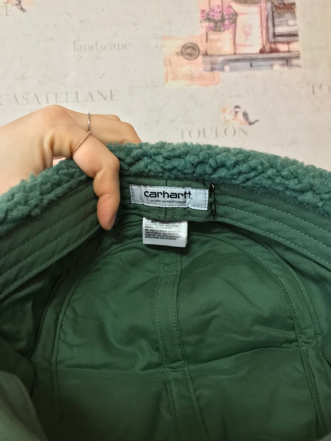 칼하트 WIP 올텐 이어 가드 캡 덕 그린 상품이미지4