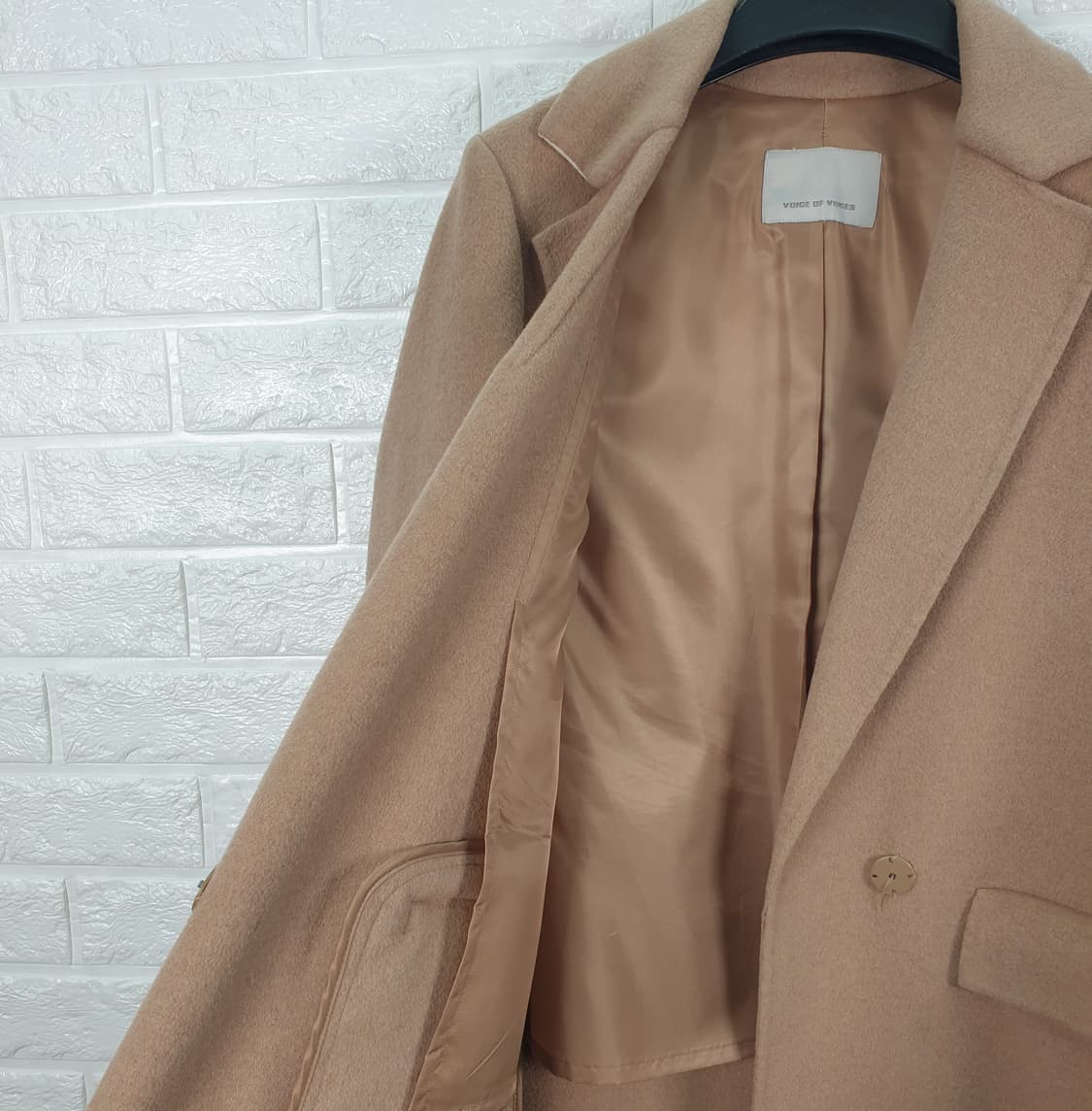 [55]보브 울 캐시미어 혼방 롱 코트 상품이미지4