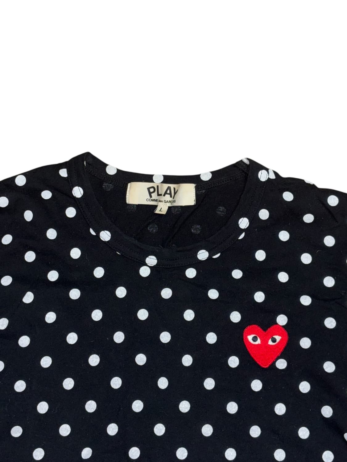 꼼데가르송 cdg 플레이 하트 블랙 도트 롱슬리브 상품이미지4