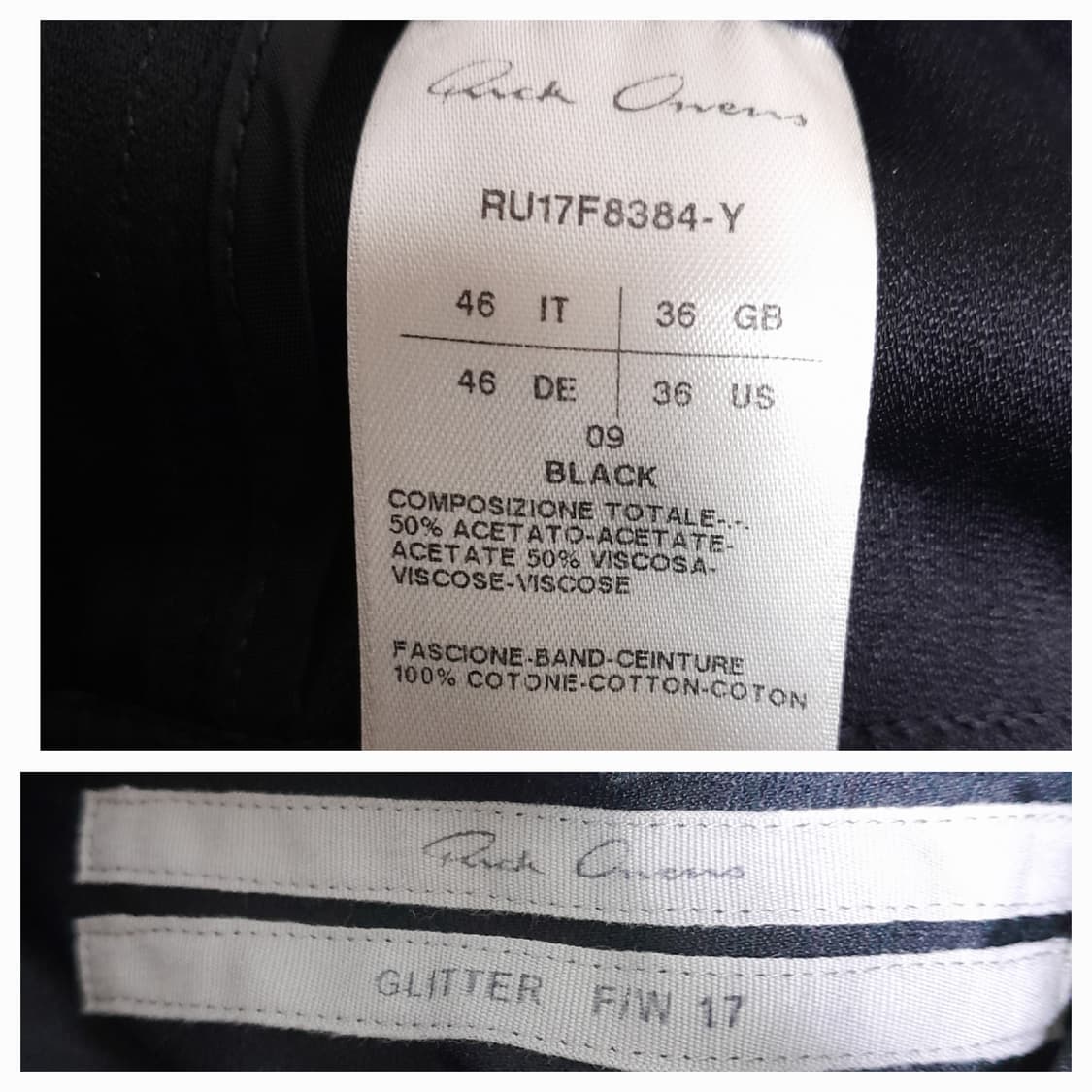 릭오웬스 메인라인 GLITTER  사루엘 쇼츠 46/30"~32" 상품이미지7