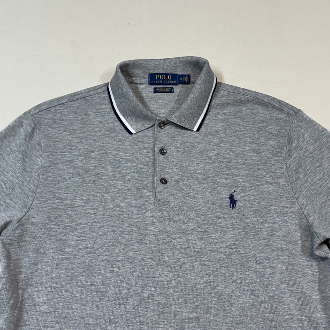 M) 폴로 랄프로렌 클래식 반팔 카라티 PK 그레이 상품이미지3