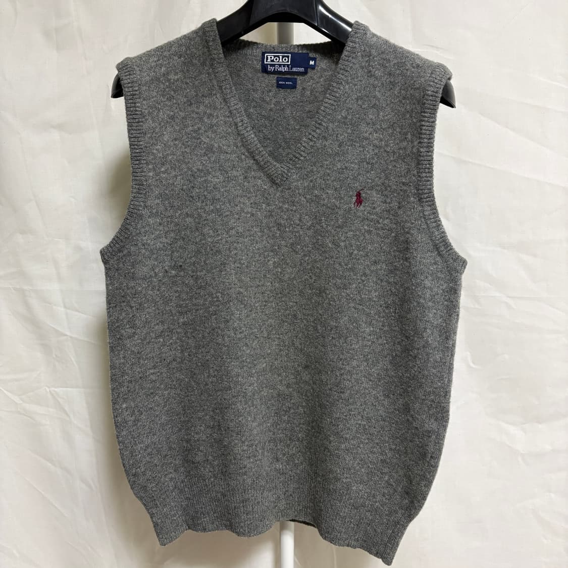 폴로 랄프로렌 V넥 울 니트 베스트 / 그레이, M 상품이미지1