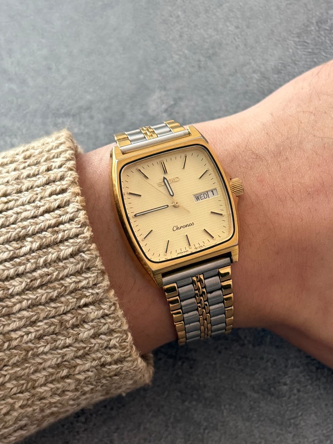 세이코 Seiko Chronos 콤비 스퀘어 쿼츠 상품이미지6