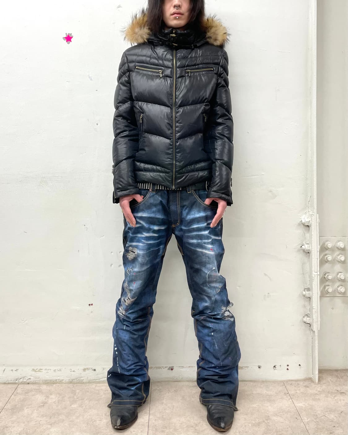 Chic Glossy Black Padded Jacket 상품이미지4