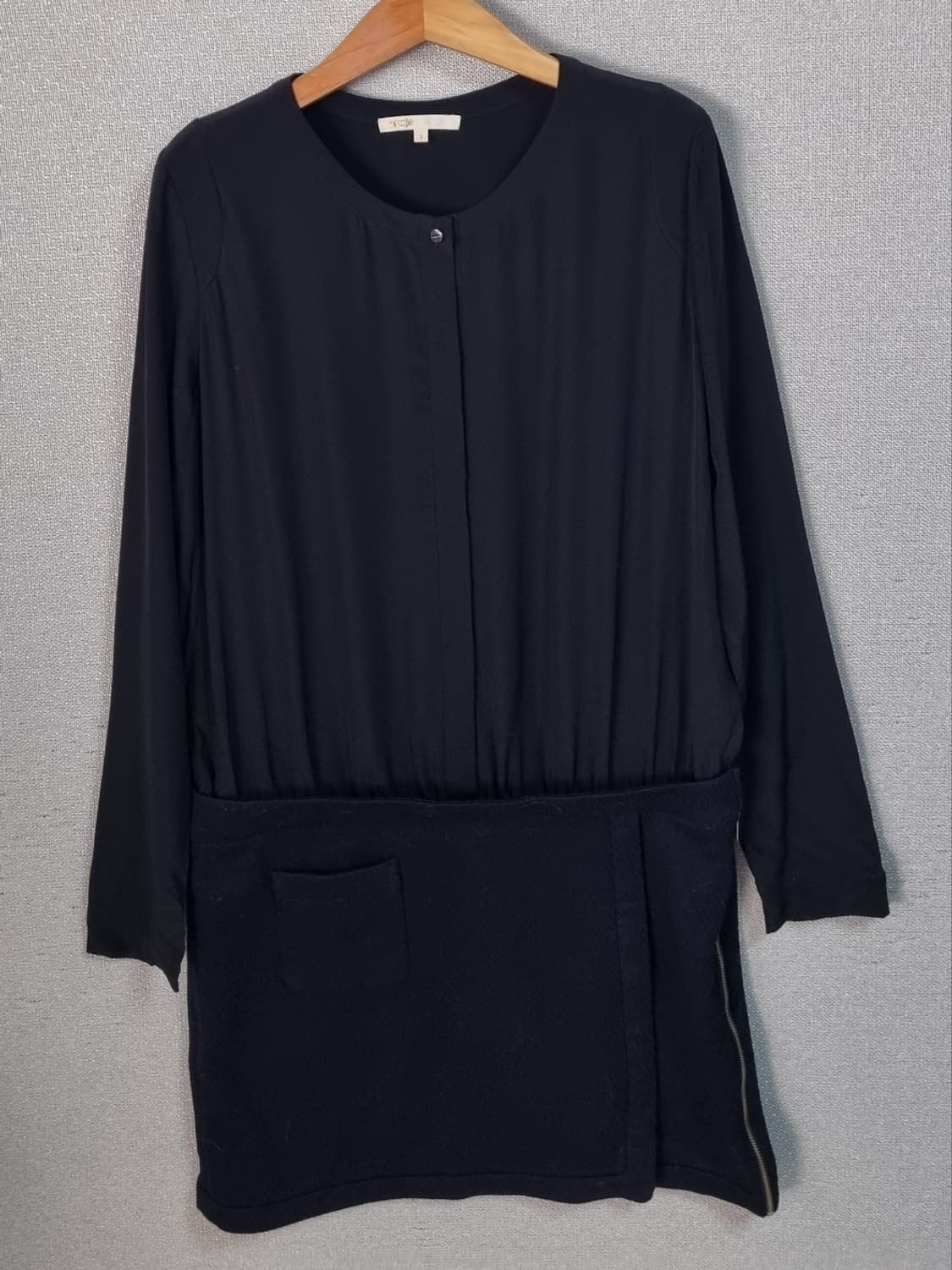 2사이즈) Maje 마쥬 블랙 실크/코튼 원피스 상품이미지1