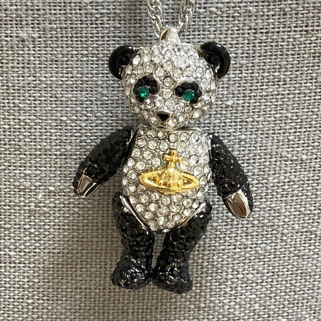 비비안웨스트우드 크리스탈 테디베어 orb체인 펜던트 목걸이(새상품) 상품이미지6