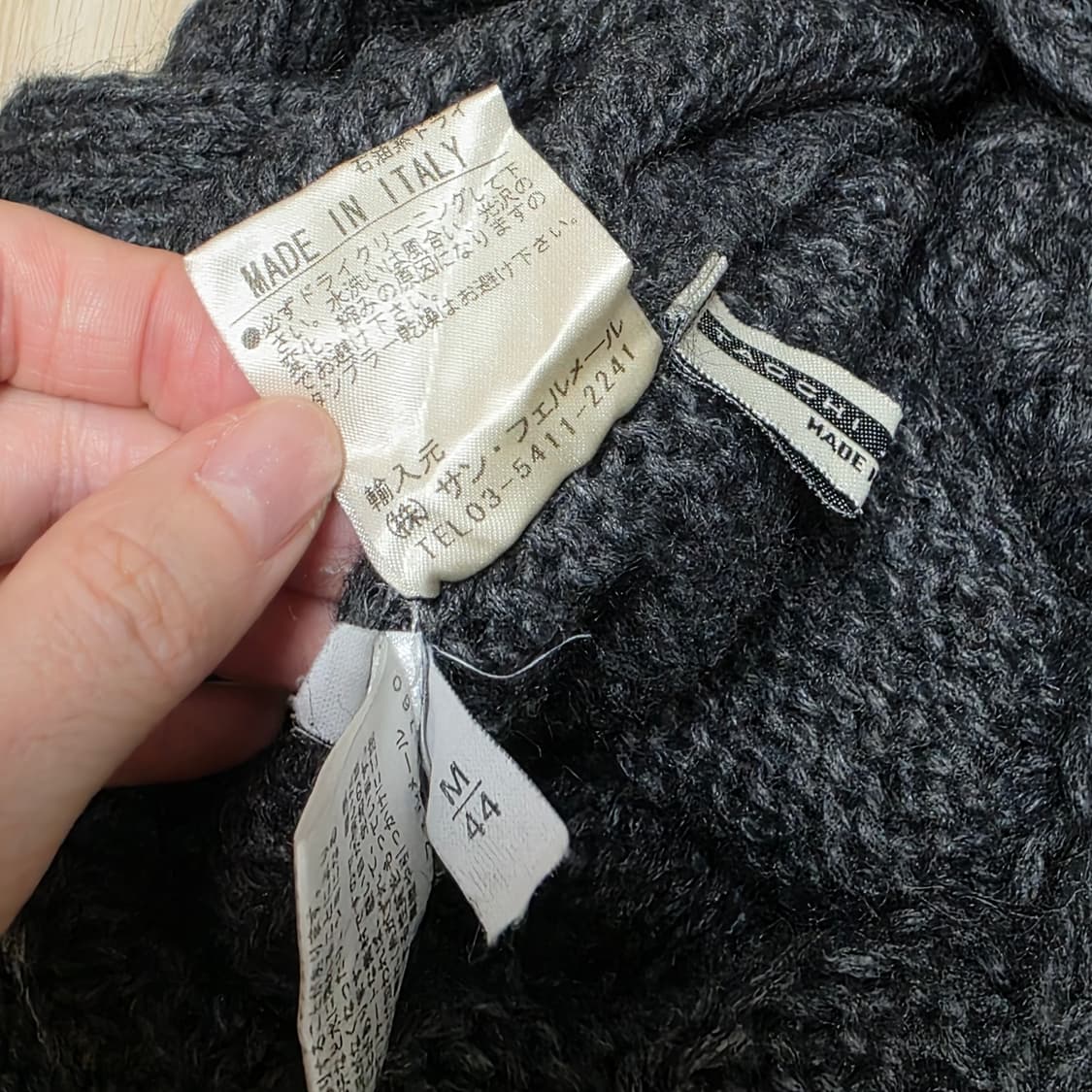 유럽빈티지 일본판)그레이 러플 꽈배기 고딕모리걸 로맨틱 니트가디건 상품이미지5