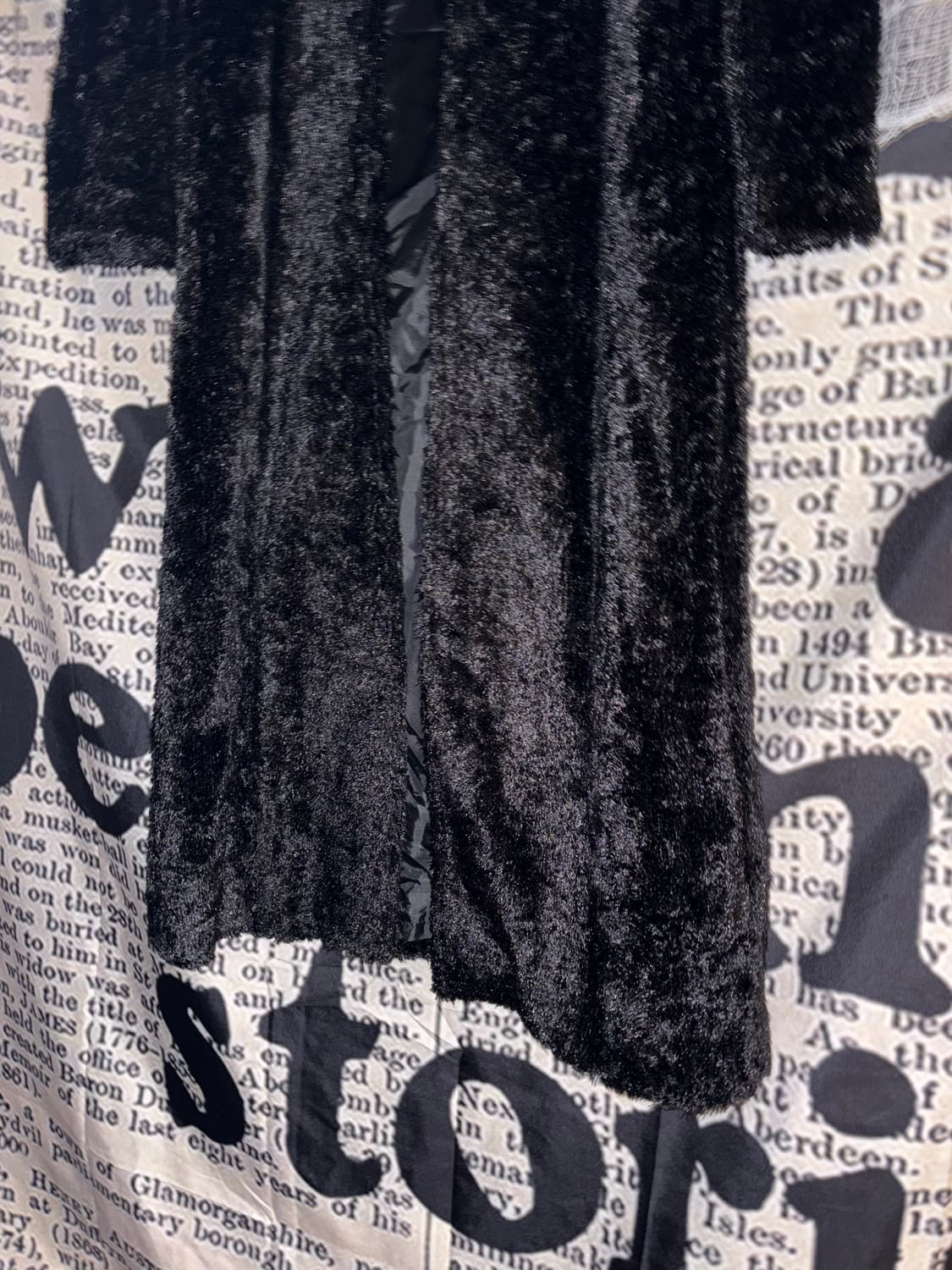 Feather Black Long Fur coat 상품이미지9