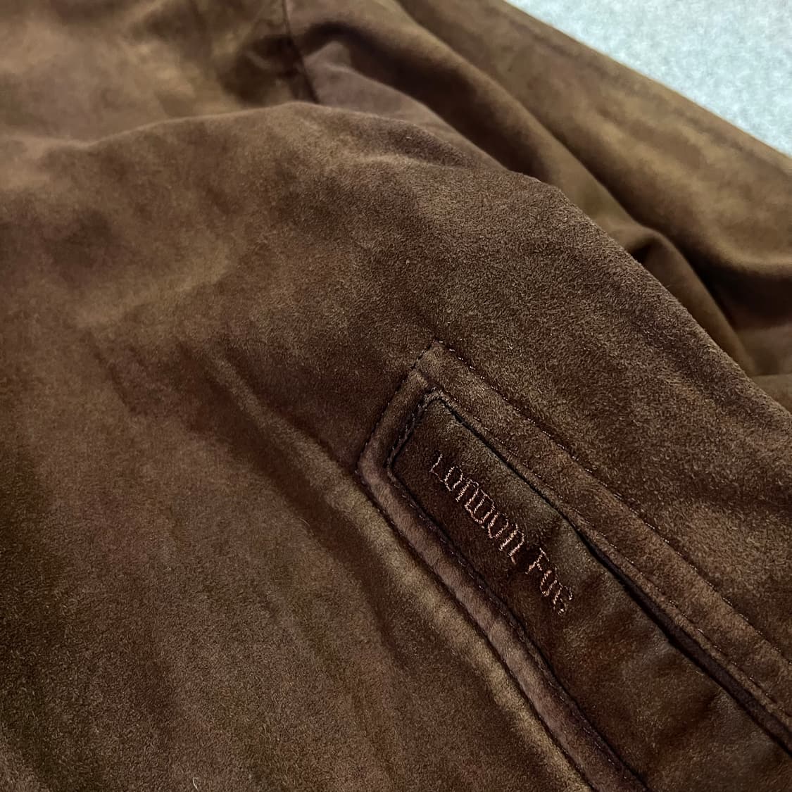 런던포그 스웨이드 산양가죽 봄버 자켓 상품이미지2