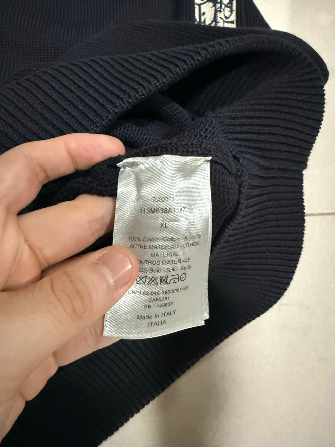 [당일출고,XL] 신세계백화점판 디올 오블리크 니트 상품이미지5