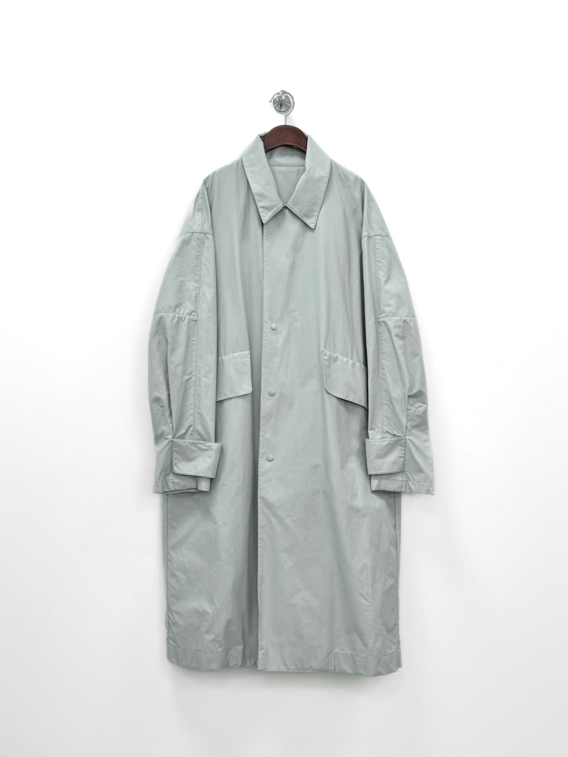 시스템 옴므 스냅 클로징 오버핏 롱코트 상품이미지3