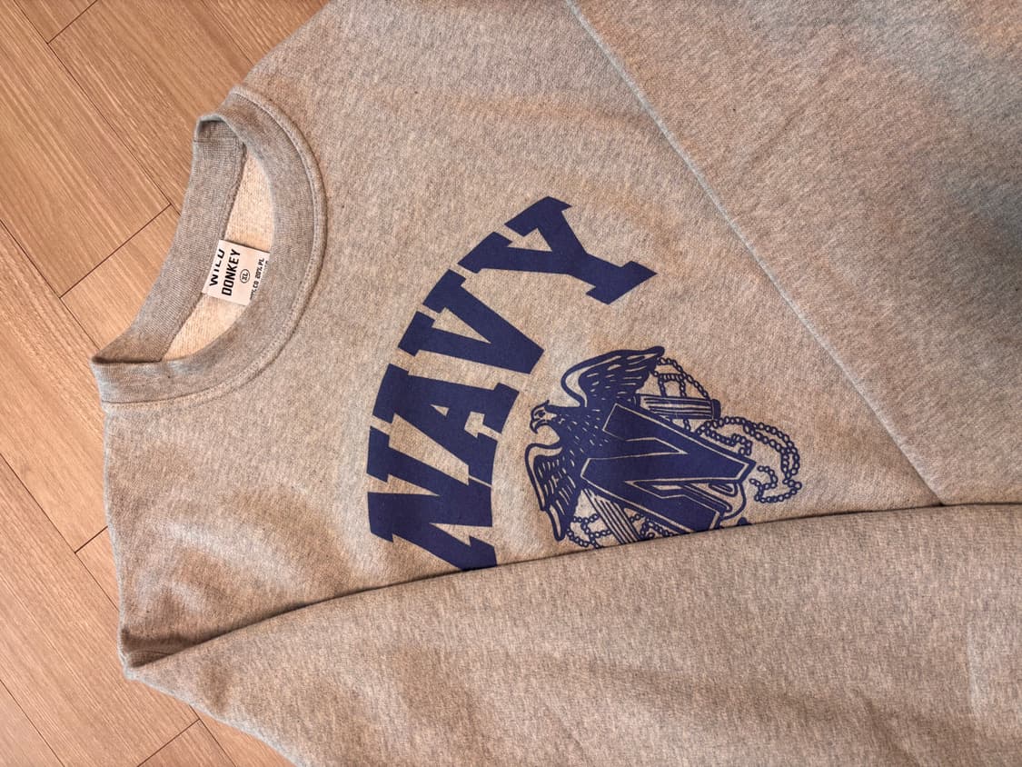 WILD DONKEY 와일드 동키 네이비 맨투맨 새상품급 XL 상품이미지4