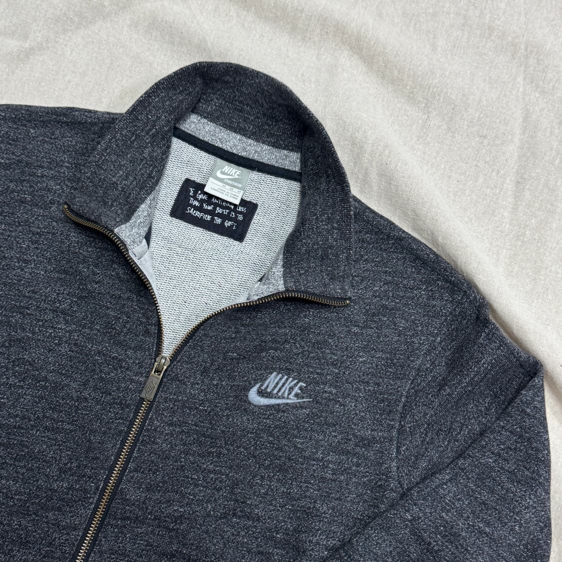 나이키 빈티지 차콜 백로고 집업 M 상품이미지4