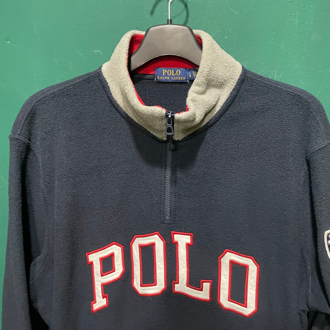 폴로 성조기 후리스반집업 L 상품이미지2